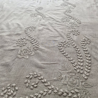 albaas | Tarkashi Applique on Lawn Shirt's Front and Sleeves Unstitched 1PC   | ATALS-36553-LIGHT BROWN