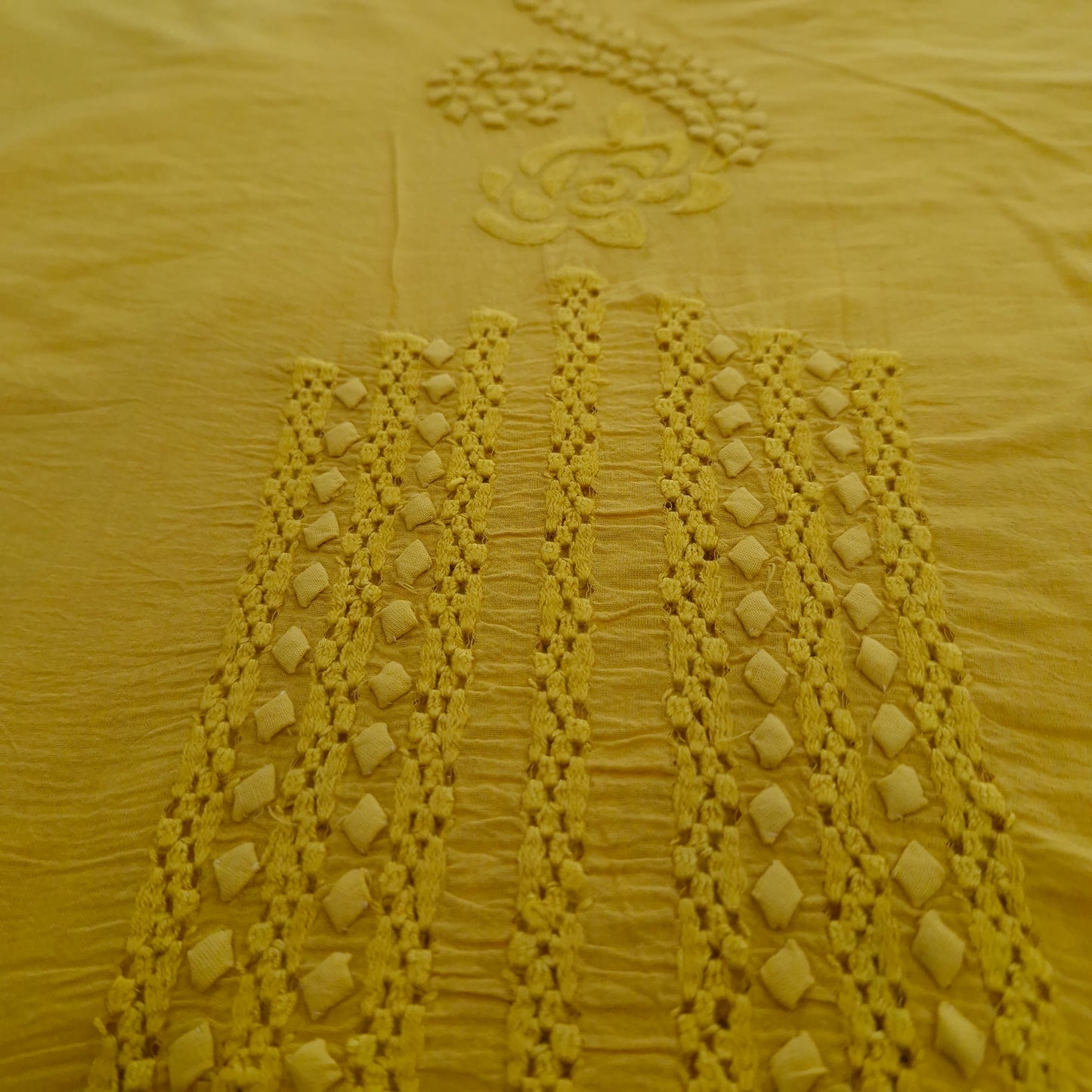 albaas | Tarkashi Applique on Lawn Shirt's Front and Sleeves Unstitched 1PC   | ATALS-36553-NAPLES YELLOW