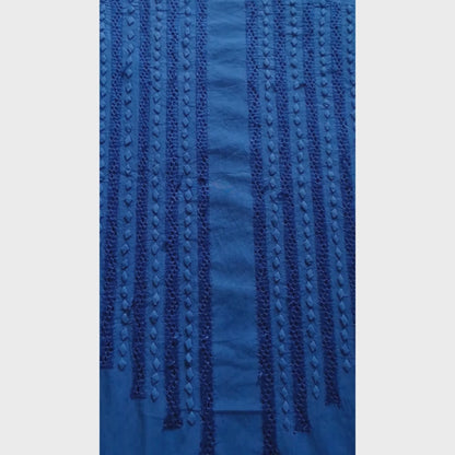 albaas | Tarkashi Applique on Lawn Shirt's Front and Sleeves Unstitched 1PC   | ATALS-36553-DENIM BLUE