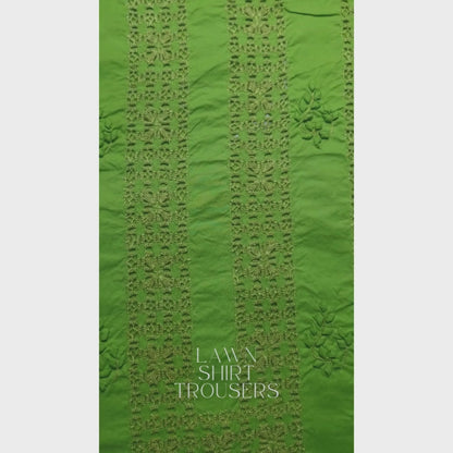 albaas | Tarkashi  Applique on Cotton Lawn Shirt's Front and Sleeves - Unstitched 1 PC | ALTAS-36535-SLIME GREEN